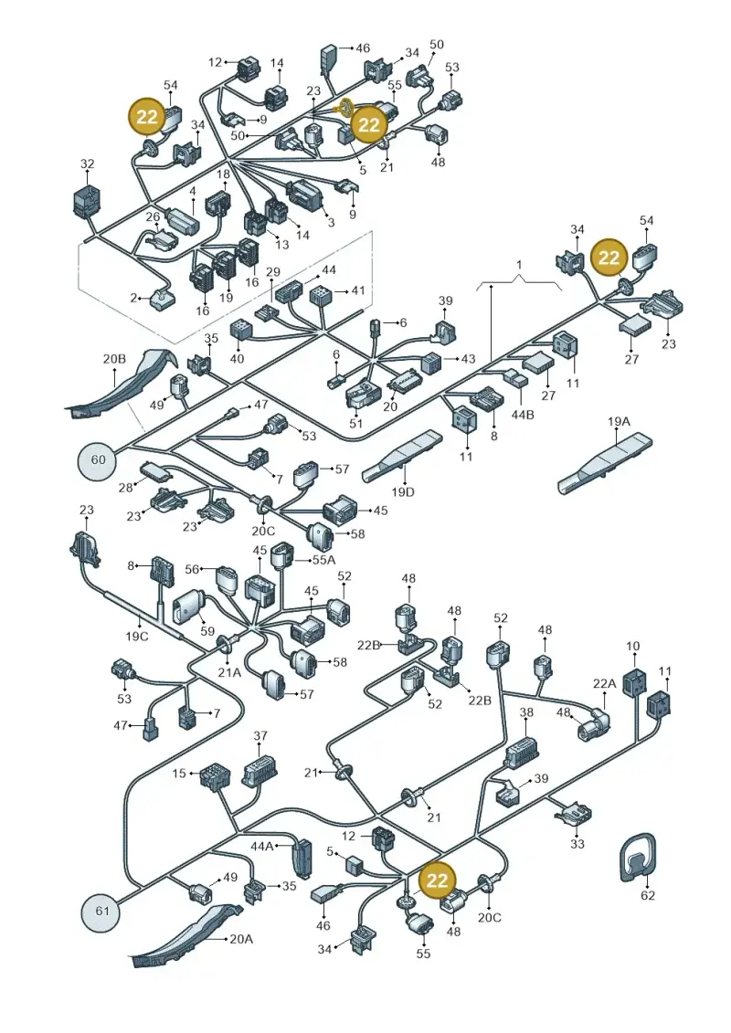 3A0971913A — Volkswagen Touareg                08> (2007-) diagram 274971830, position 22