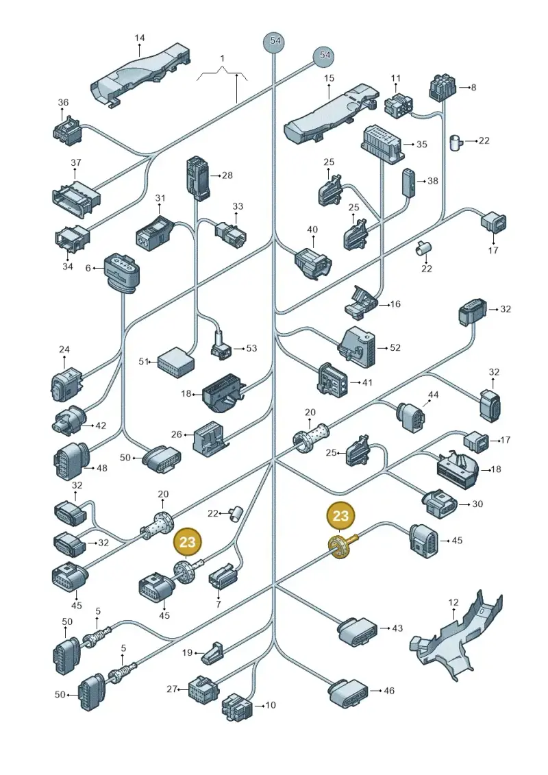 3A0971913A — Volkswagen Touareg (2012-2014) diagram 693971830, position 23