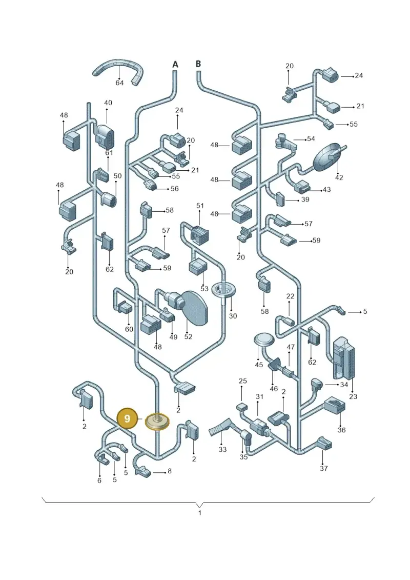 3A0971913A — Volkswagen Jetta 1.4 (2013-2015) diagram 692971840, position 9