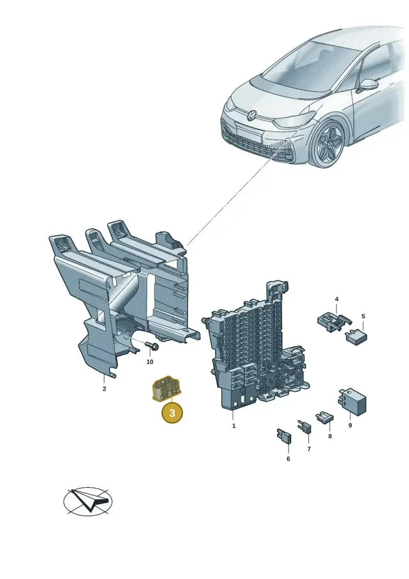 3A0972695A — Volkswagen ID.7 Limousine Pro (2023-) diagram 10a937000, position 3