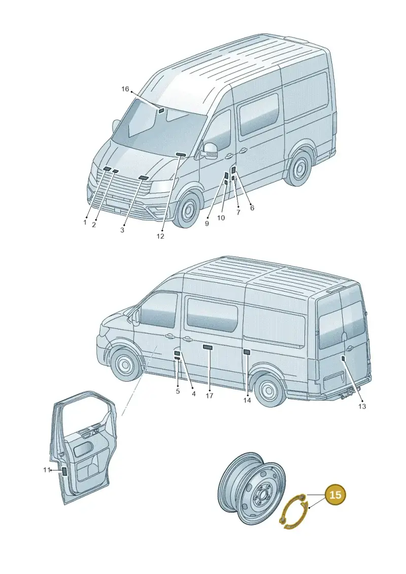 3AA010006A — Volkswagen MAN TGE 55 (2016-2021) diagram 806010000, position 15
