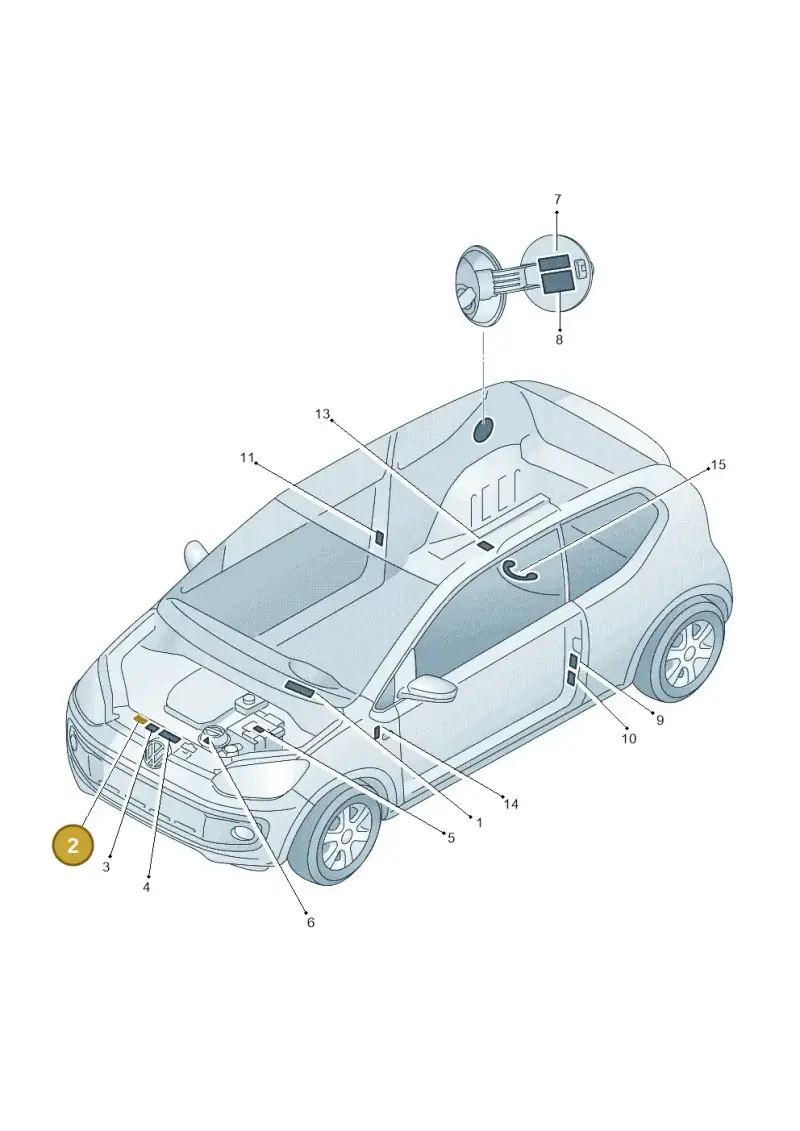 3AA010805E — Volkswagen Up! 1.0 BlueMotion (2016-2023) diagram 723010000, position 2