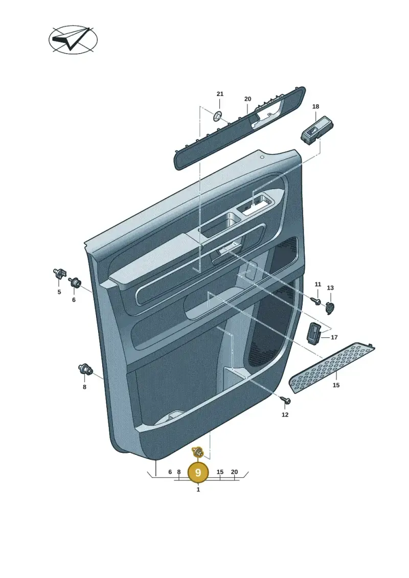 3AA868243A — Volkswagen ID.Buzz (2022-) diagram 15a867000, position 9