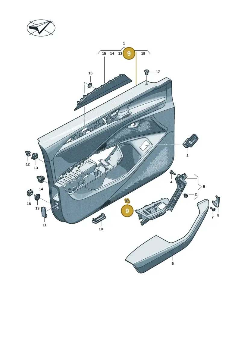 3AA868243A — Volkswagen Passat estate (2023-) diagram 3j0867000, position 9