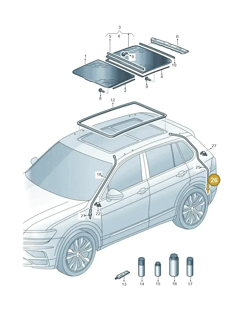 3AA877236 — Volkswagen B-Main SUV (2022-) diagram 884877000, position 26