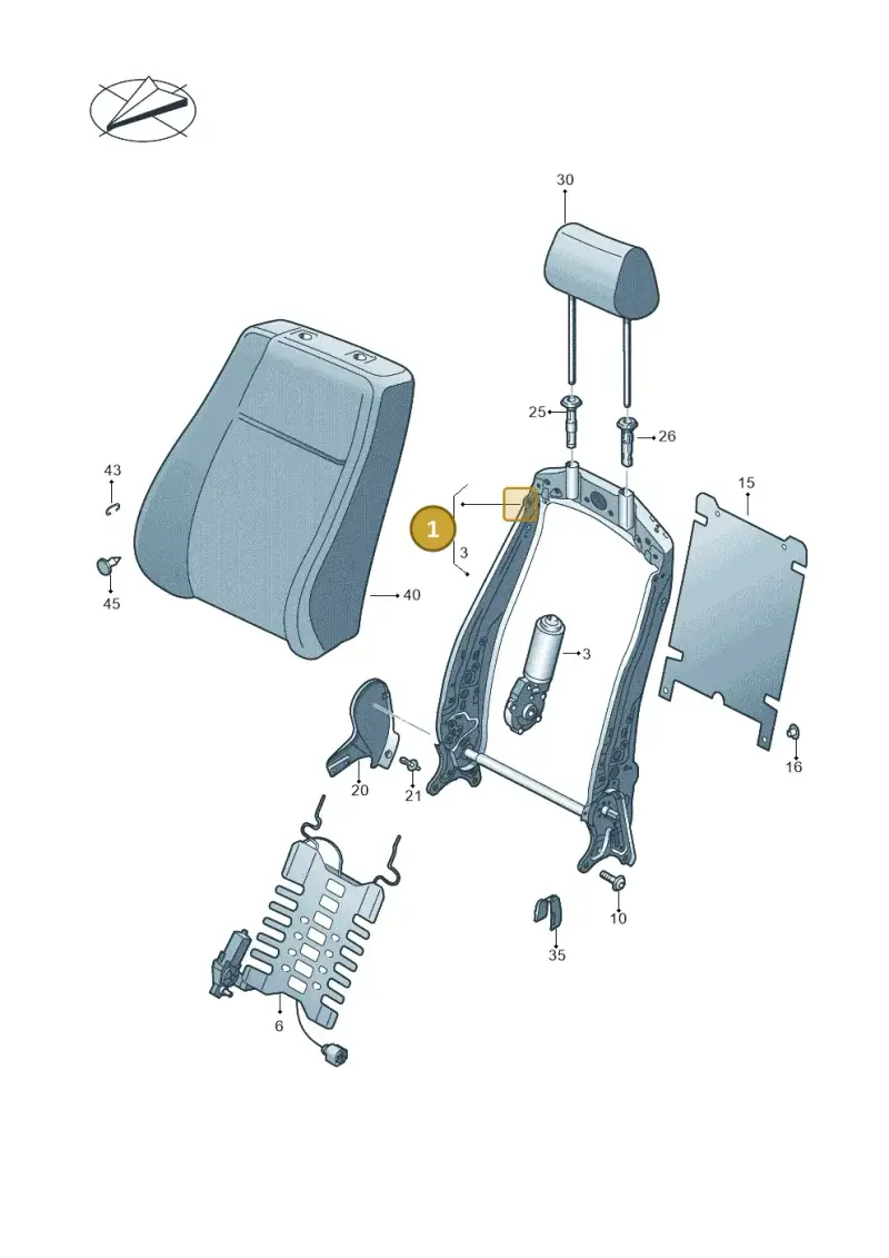 3AA881515A — Volkswagen Amarok twin cab (2022-) diagram 894881550, position 1