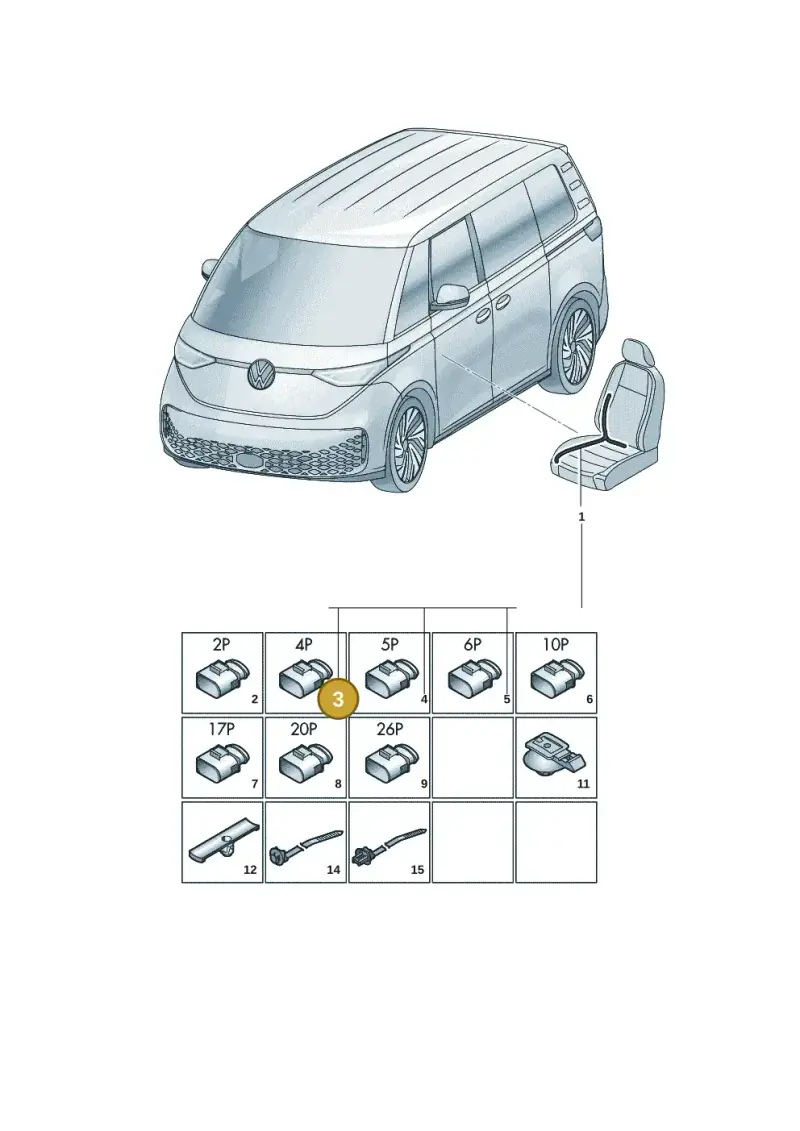3AA972714 — Volkswagen ID.Buzz (2022-) diagram 15a972250, position 3