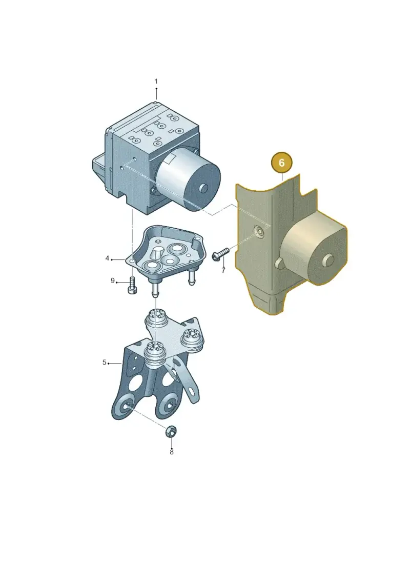 3AB614321 — Volkswagen Magotan 1.4 (2011-2012) diagram 460614100, position 6