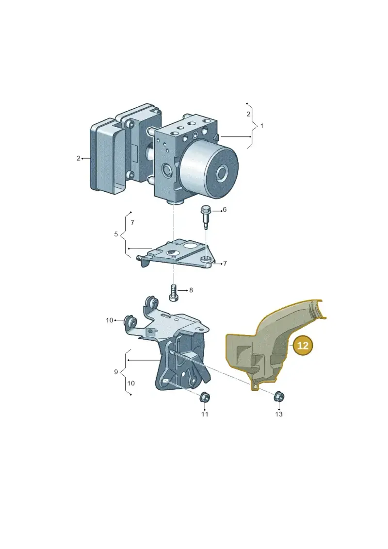 3AB614321 — Volkswagen Passat CC (2011-2016) diagram 694614100, position 12