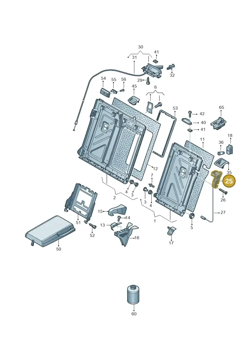 3AF885681C9B9 — Volkswagen Passat CC (2011-2016) diagram 702885700, position 25