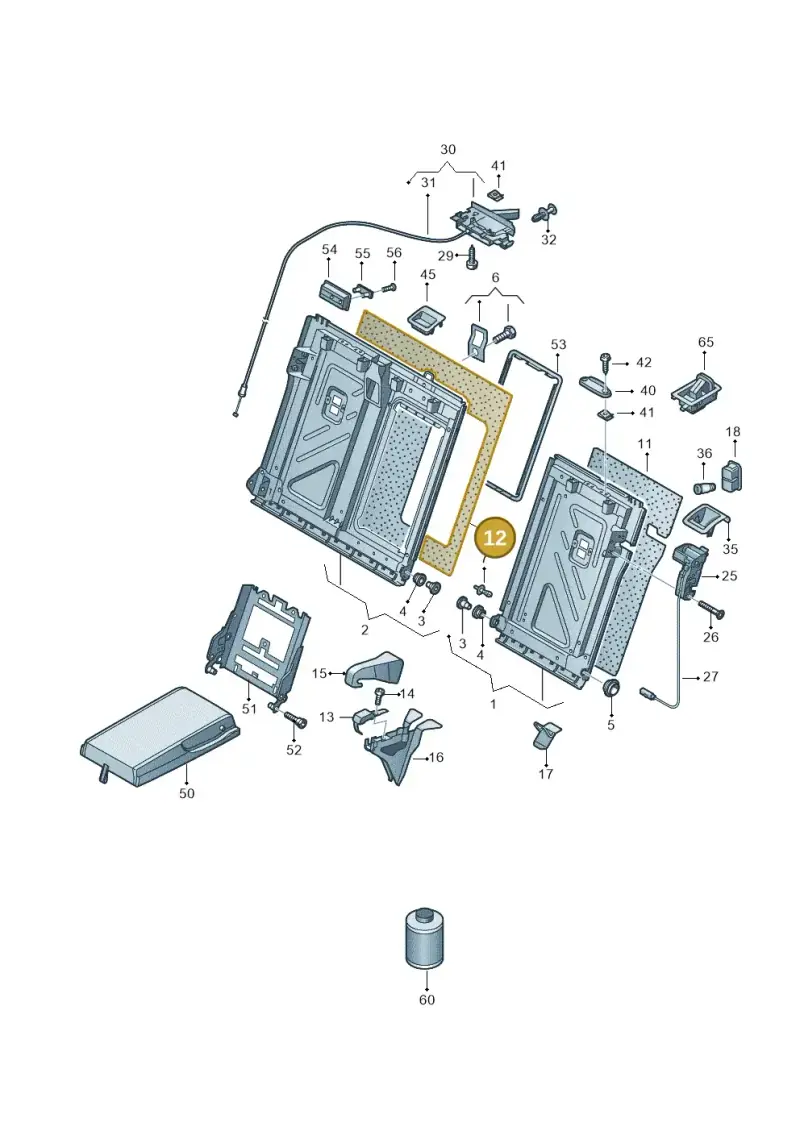 3AF885754FB09 — Volkswagen Passat saloon (2010-2015) diagram 702885700, position 12