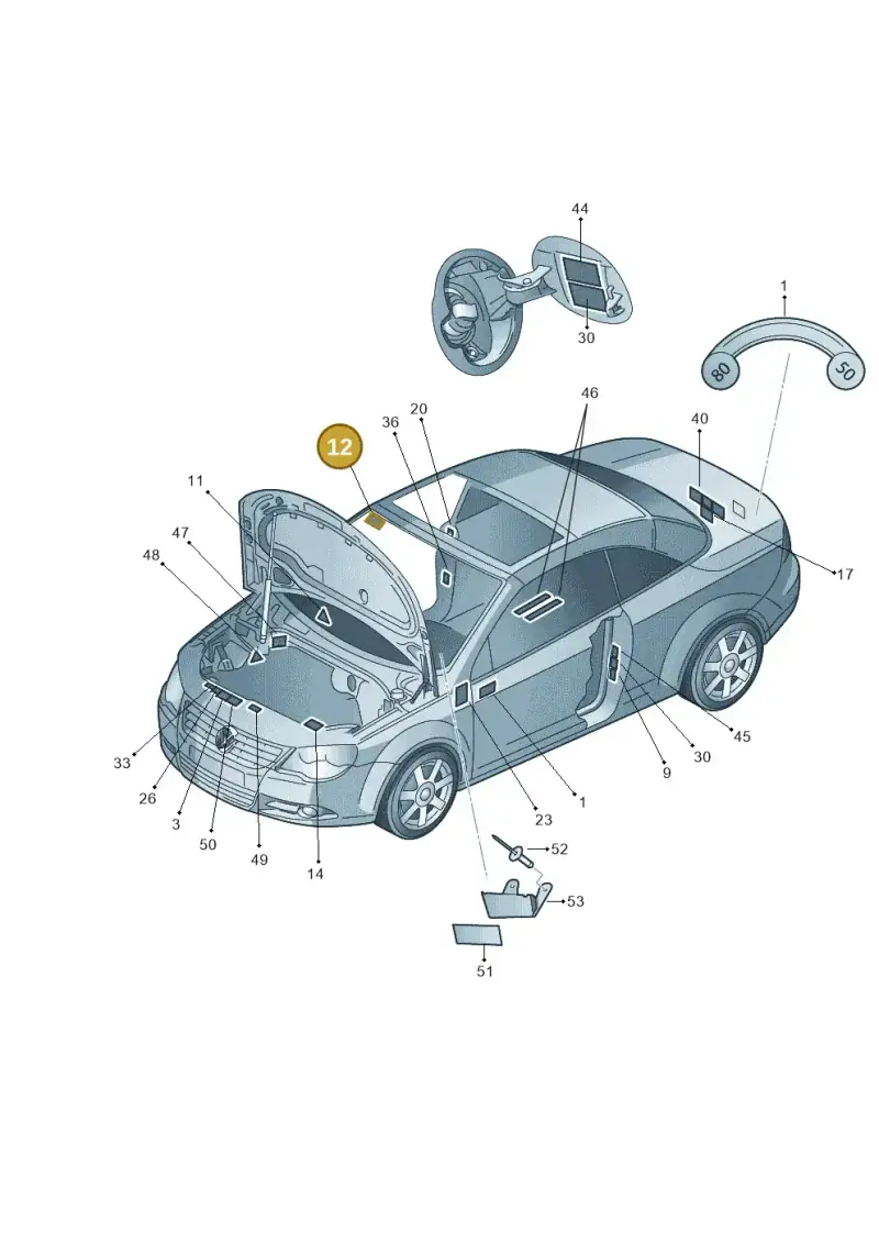 3B0010228L — Volkswagen EOS 2.0 (2008-2010) diagram 482010000, position 12