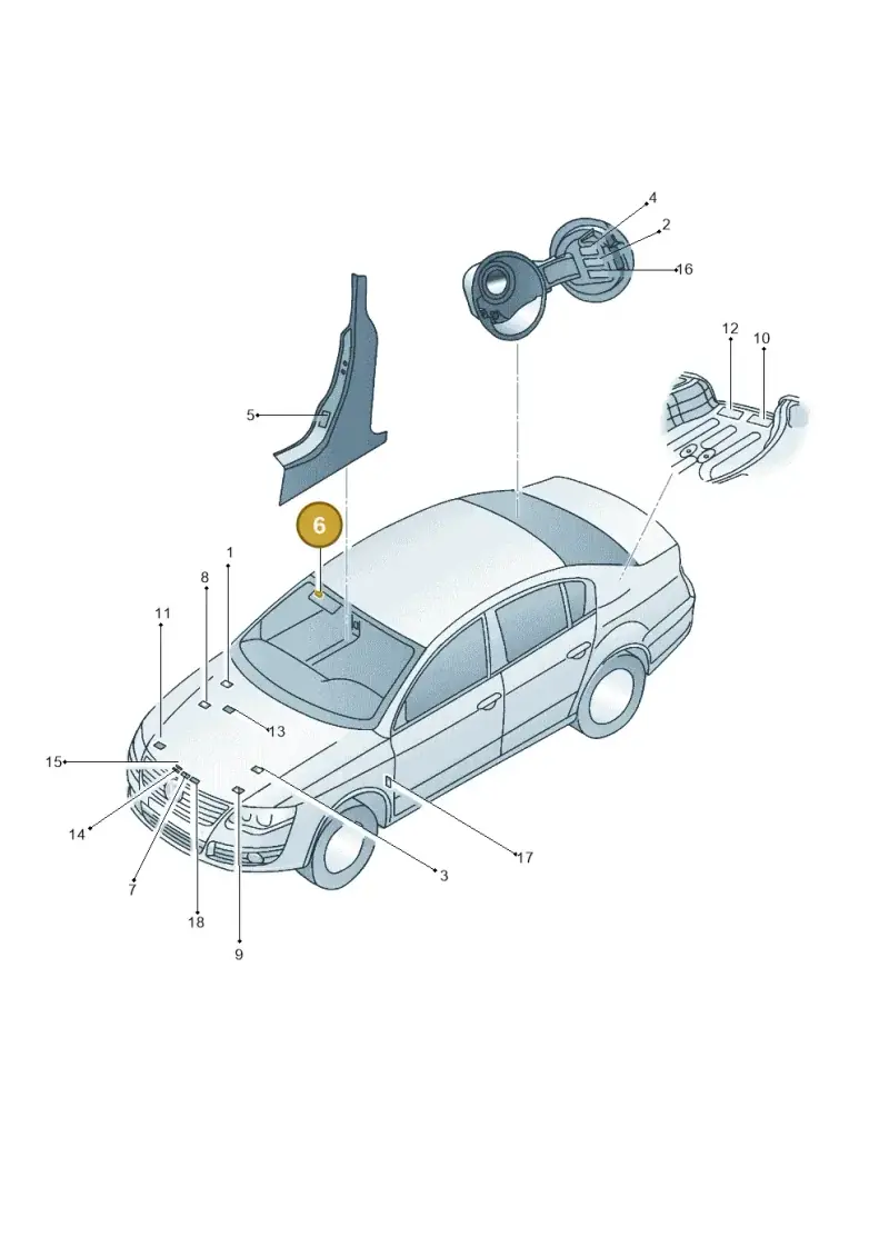 3B0010228N — Volkswagen JETTA                  06> (2006-) diagram 665010000, position 6