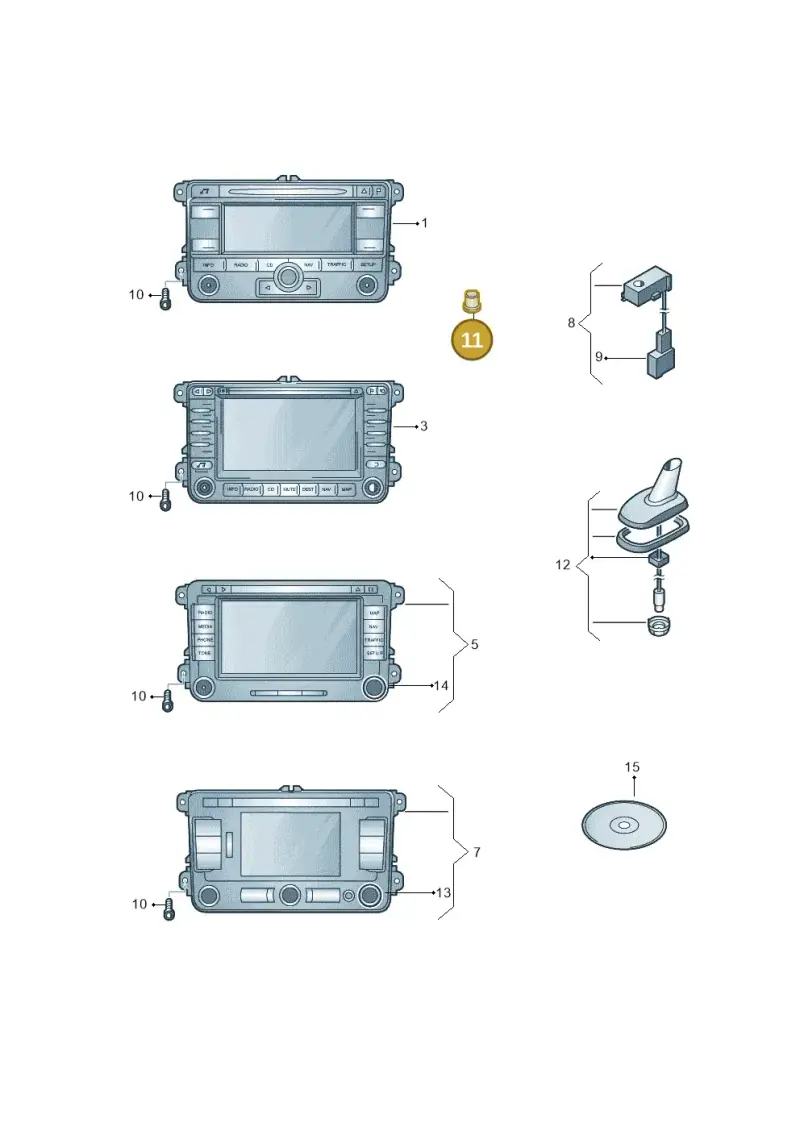 3B0035343 — Volkswagen Transp. caravelle (2011-2015) diagram 634035000, position 11