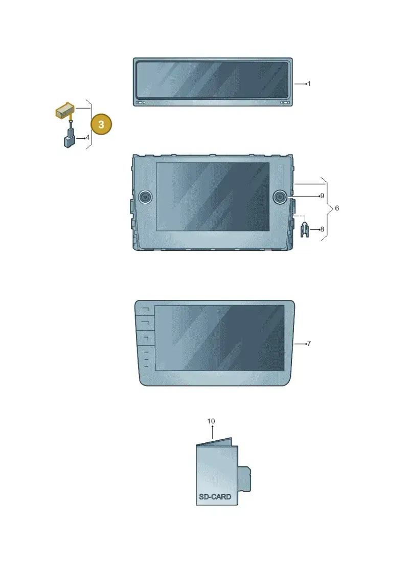 3B0035711B — Volkswagen Taigo (2021-2024) diagram 793035010, position 3