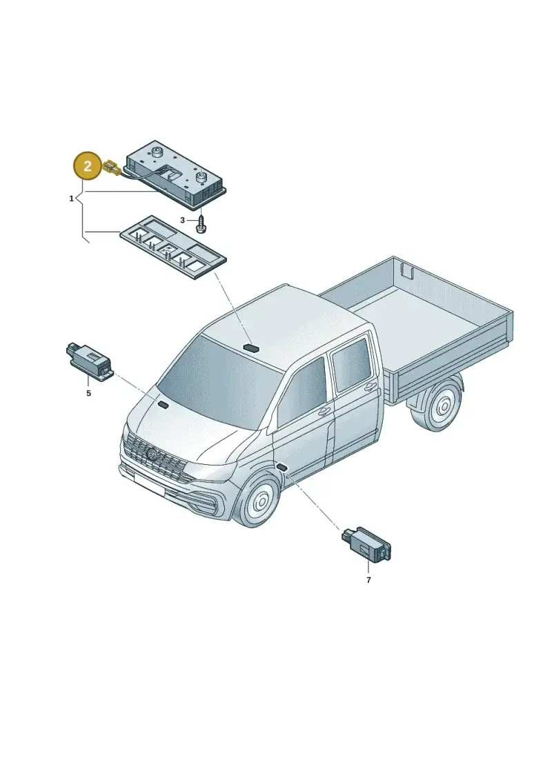 3B0035711B — Volkswagen Single-cab transp. (2019-2024) diagram 7fp947000, position 2