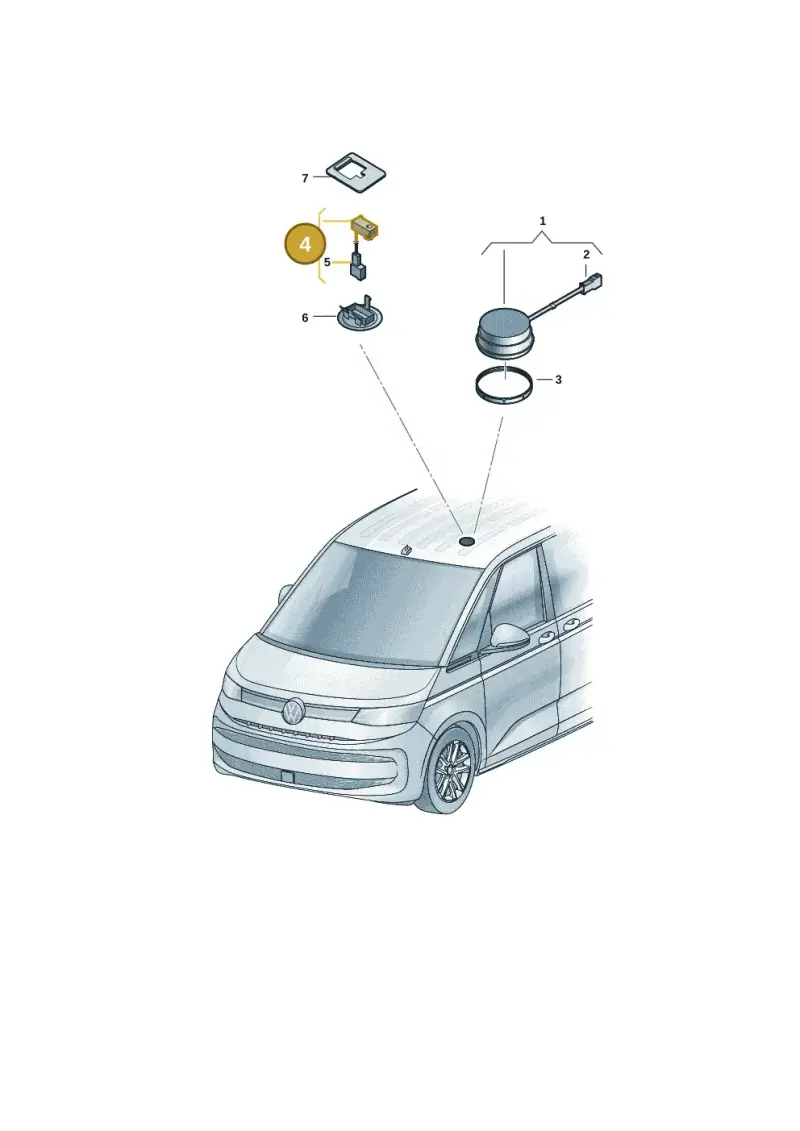3B0035711B — Volkswagen Multivan (2021-) diagram 7t0035750, position 4