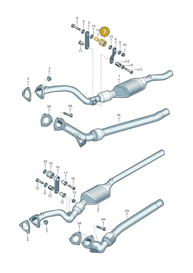 3B0253149 — Volkswagen PASSAT/4MOTION/W8 (2002-2005) diagram 195253750, position 7