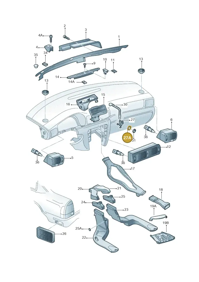3B0820702 — Volkswagen PASSAT LINGYU     "CN."06> (2005-) diagram 494819300, position 27A