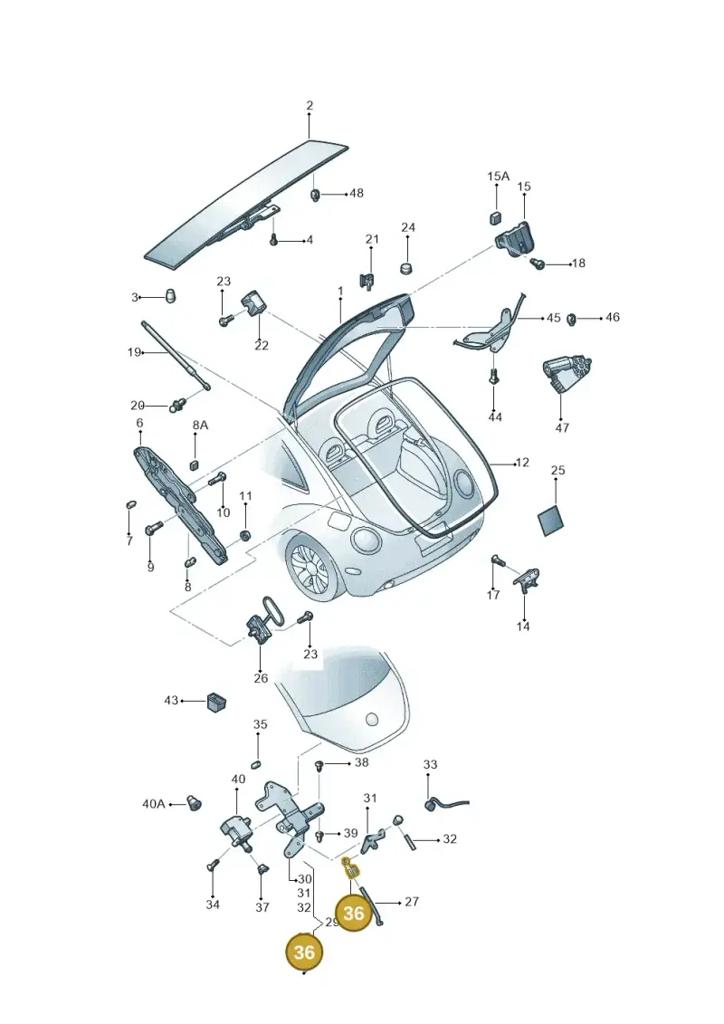3B0827637 — Volkswagen New Beetle             06> (2005-) diagram 467827200, position 36