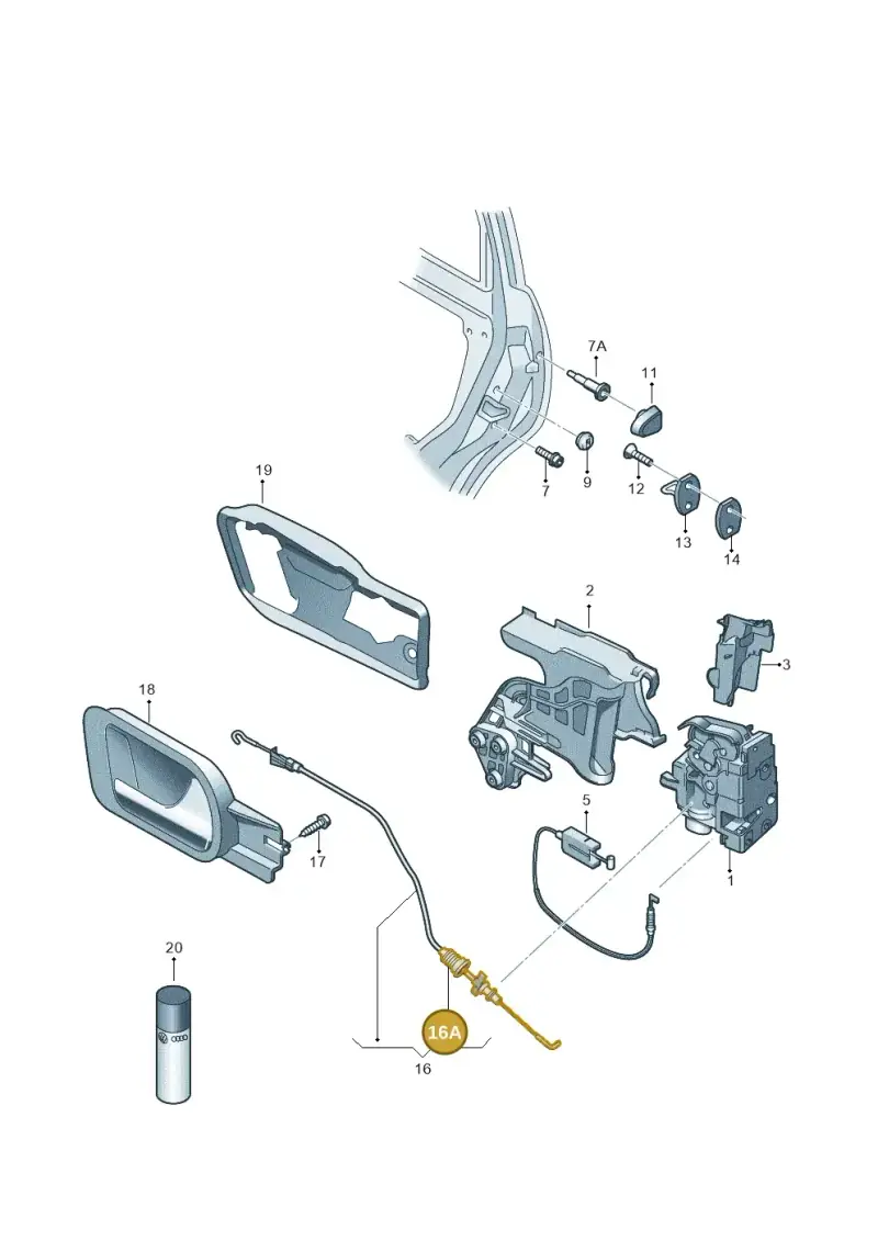 3B0837861A — Volkswagen Tiguan 4Motion (2011-2018) diagram 634837000, position 16A