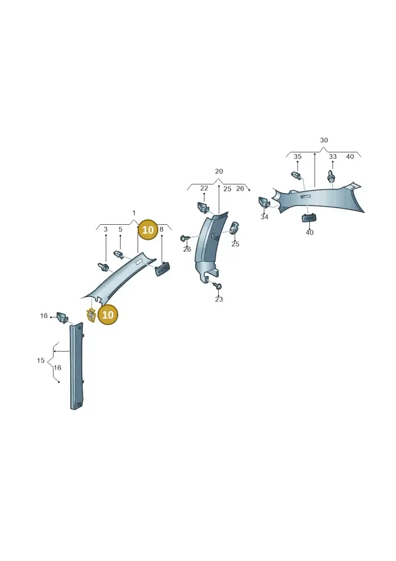 3B0858137 — Volkswagen Scirocco 2.0 (2014-2017) diagram 651867650, position 10