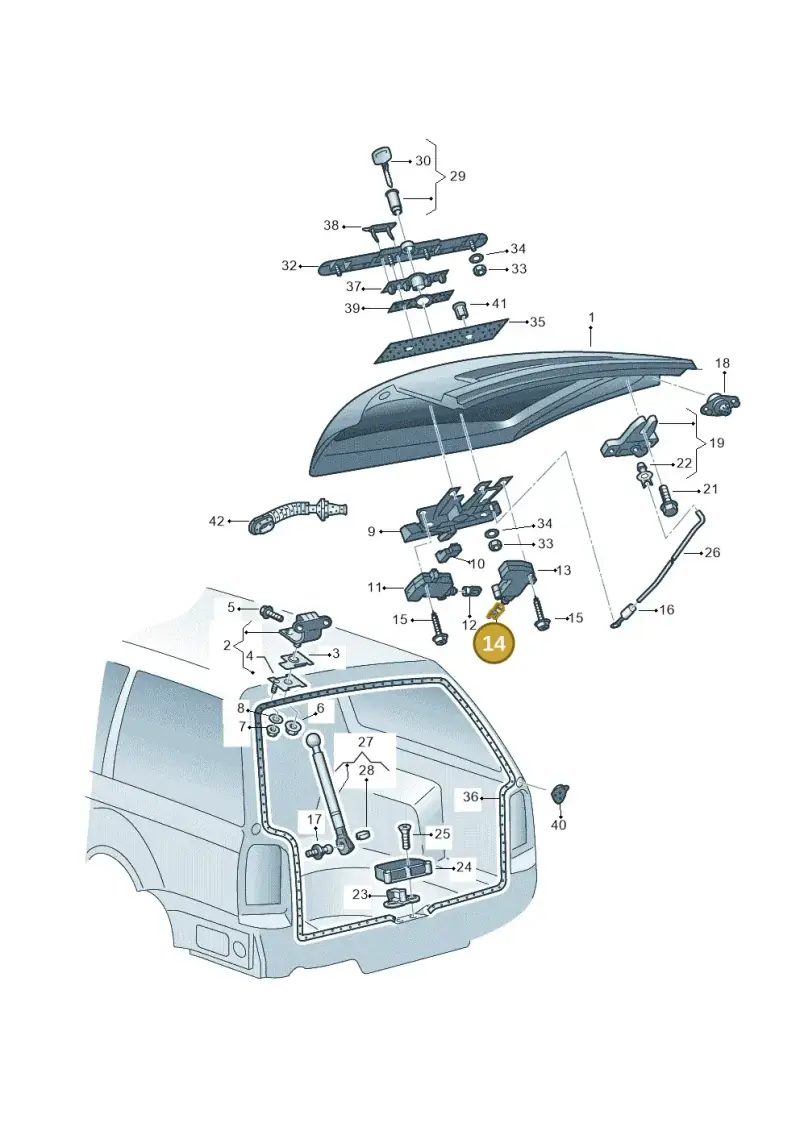 3B0862247A — Volkswagen Passat syncro/4Motion (1998-2000) diagram 195827200, position 14