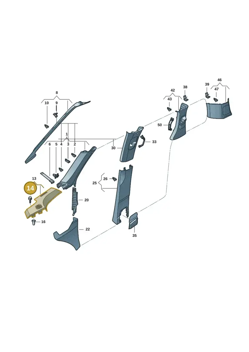 3B0867333 — Volkswagen ID.Buzz (2022-) diagram 15a867700, position 14