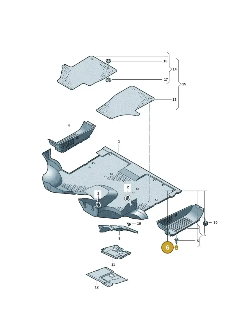 3B0867334 — Volkswagen Transport. multivan (2019-2024) diagram 7em863000, position 6