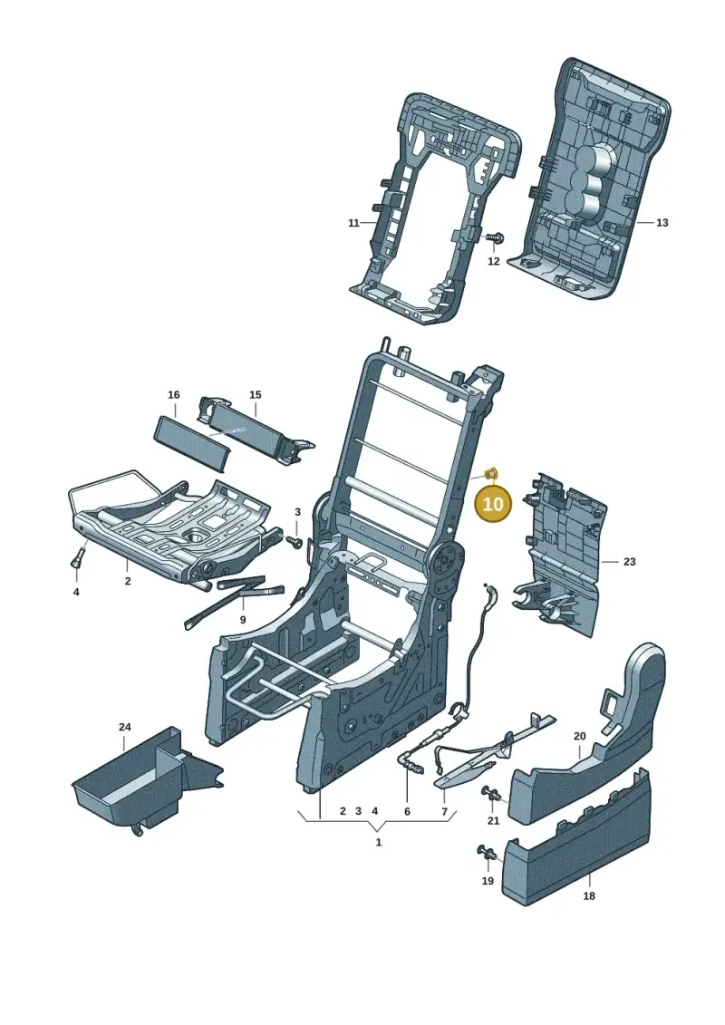 3B0867334 — Volkswagen Multivan (2021-) diagram 7t0888000, position 10