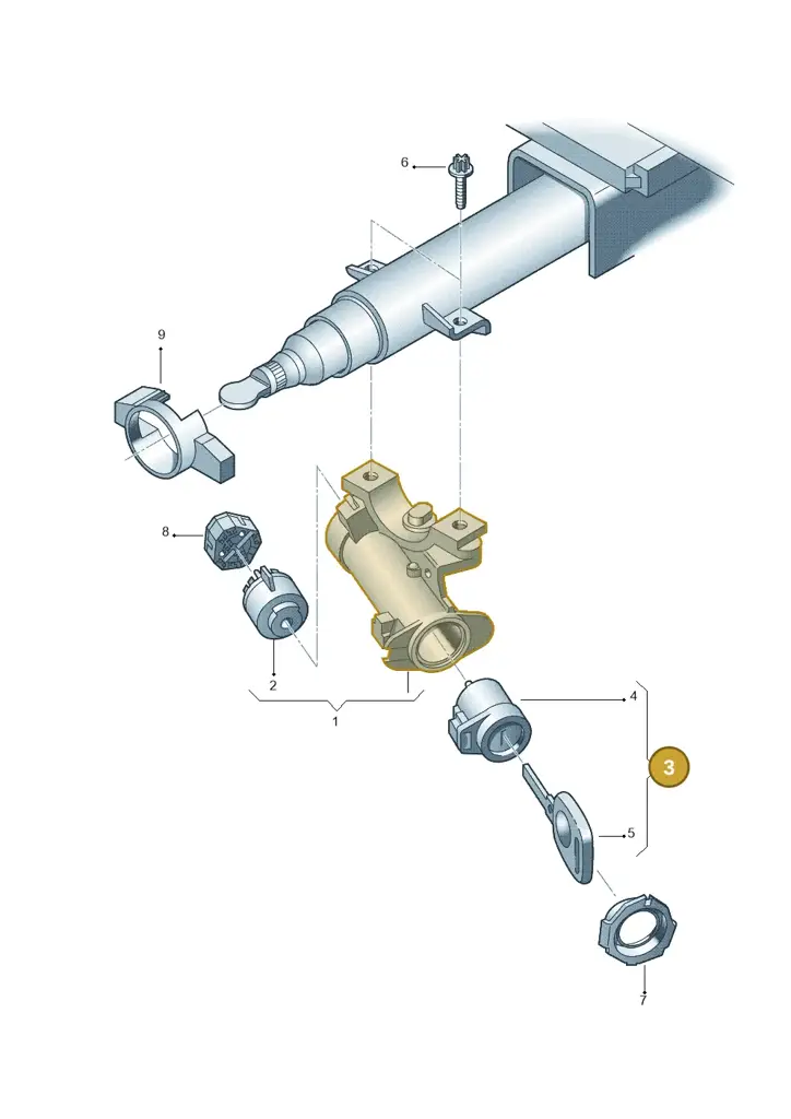 3B0905855H — Volkswagen Polo (2008-2009) diagram 260905800, position 3