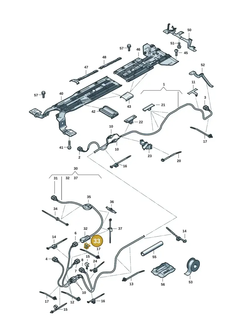 3B0919136A — Volkswagen ID.7 Limousine Pro (2023-) diagram 14b970100, position 33