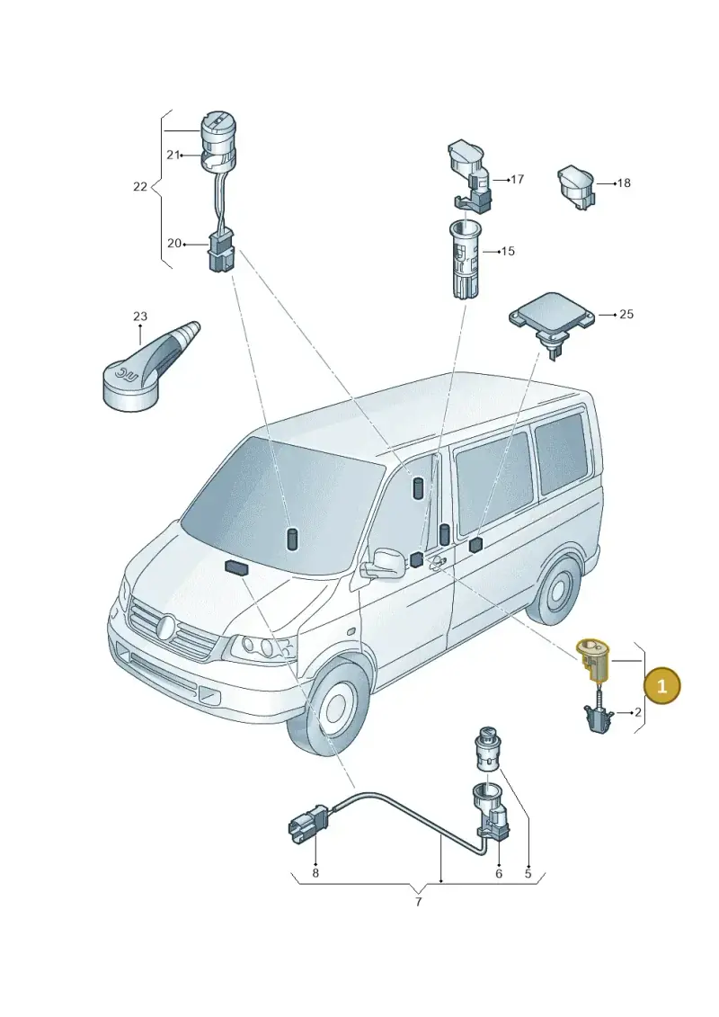 3B0919238C — Volkswagen CAMPMOBIL-T5           08 (2007-) diagram 452919200, position 1