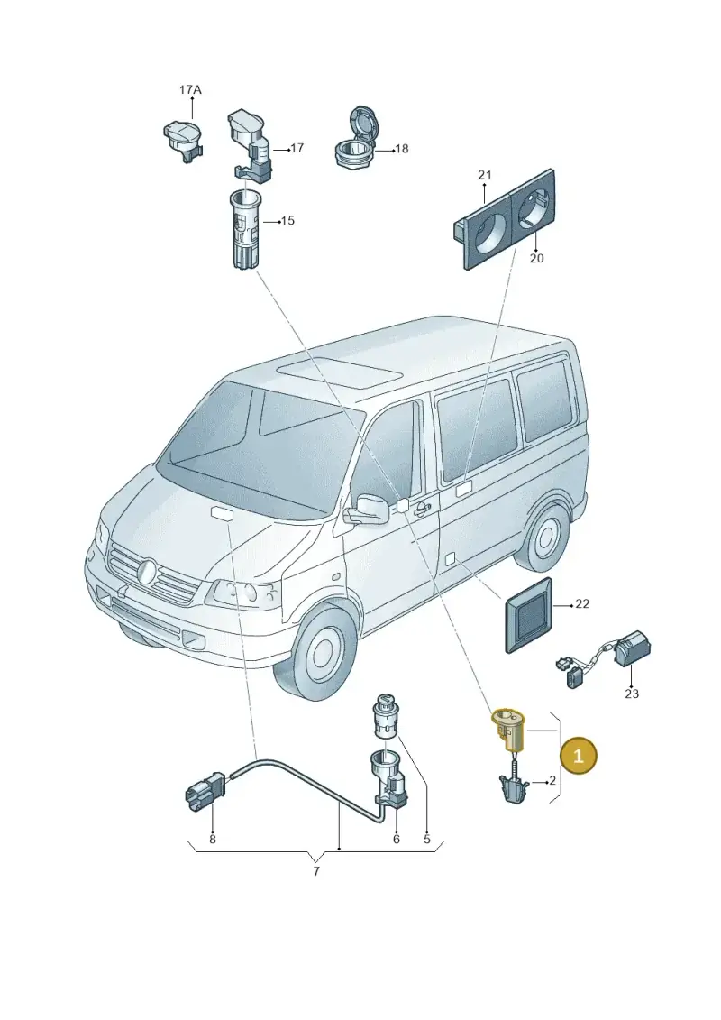 3B0919238C — Volkswagen Transp. caravelle (2011-2015) diagram 681919200, position 1