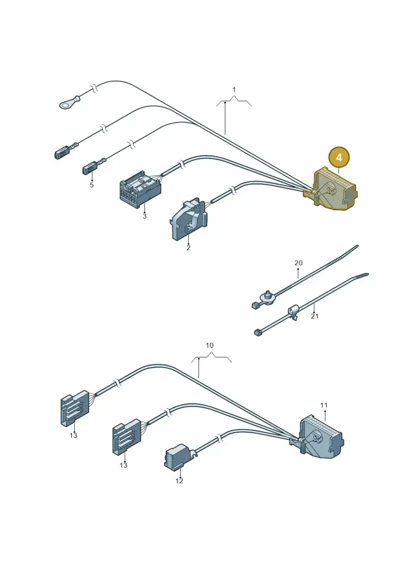 3B0919754 — Volkswagen Passat estate (2008-2011) diagram 460972700, position 4