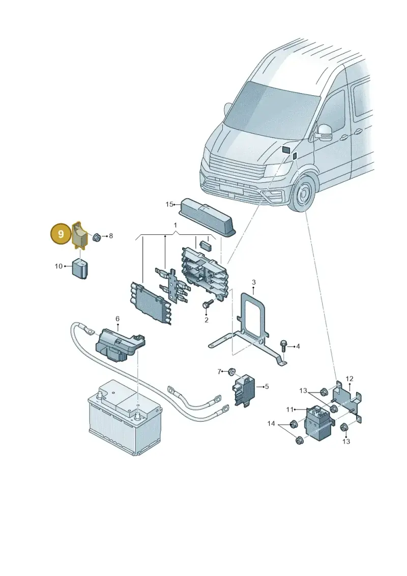 3B0951253 — Volkswagen MAN TGE 55 (2016-2021) diagram 806937200, position 9
