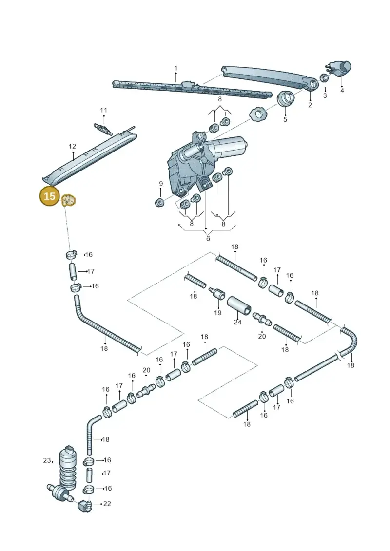 3B0955875A — Volkswagen Gran Santana (2015-2019) diagram 672955200, position 15