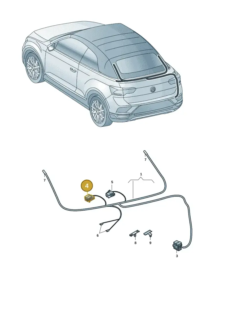 3B0959743 — Volkswagen T-Roc convertible 1.5 (2019-2024) diagram 2gk972070, position 4