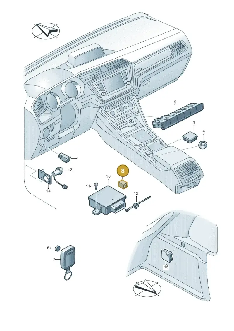 3B0963513 — Volkswagen Touran 2,0 BlueMotion (2015-2024) diagram 869941510, position 8