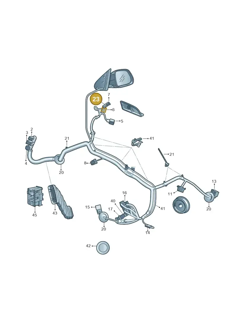 3B0971790 — Skoda Octavia ambiente (2008-2013) diagram 663972370, position 23