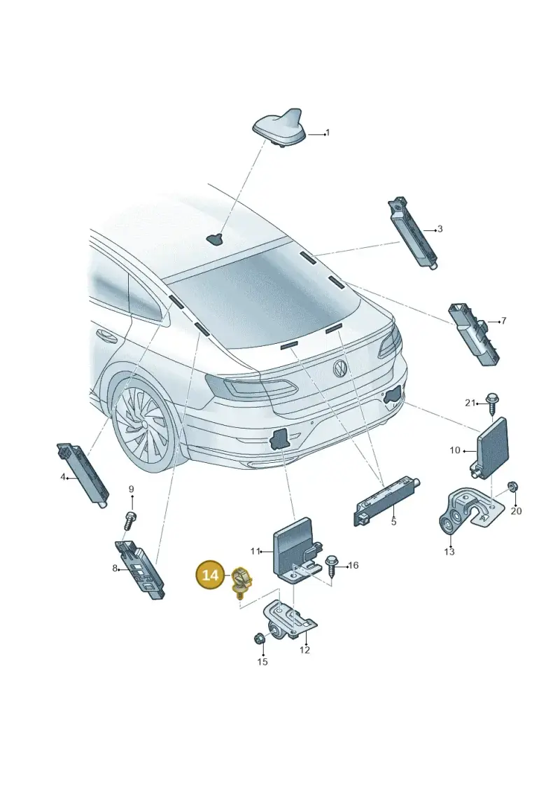 3B0971848B — Volkswagen Arteon (2017-2023) diagram 828035200, position 14