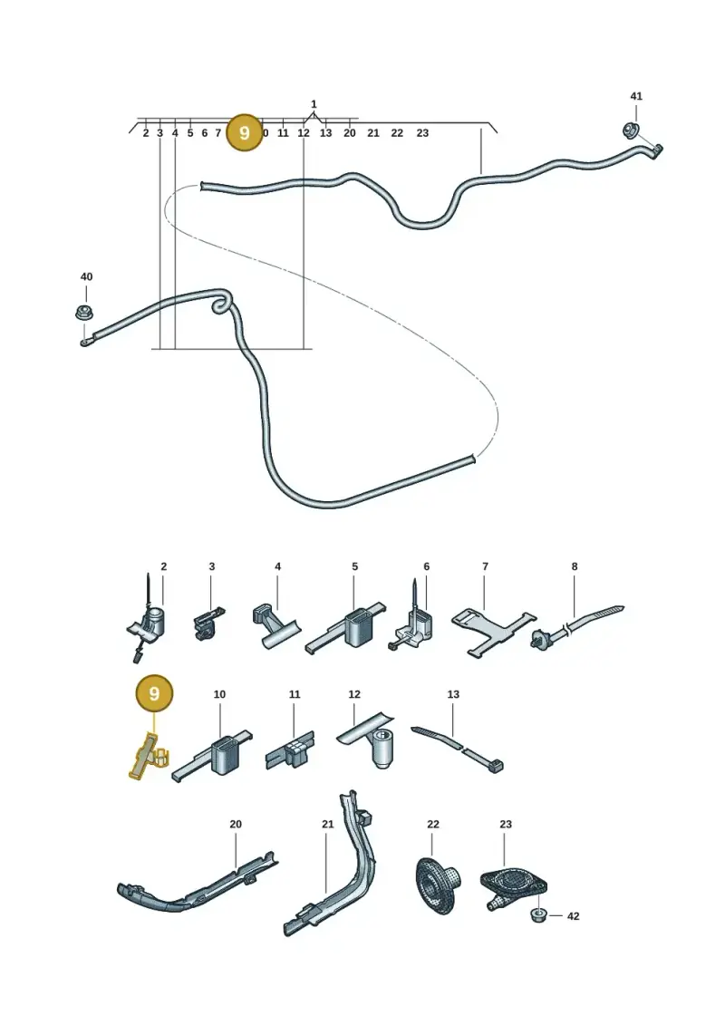 3B0971848E — Audi A5 Limousine (2024-2025) diagram 8wk972000, position 9