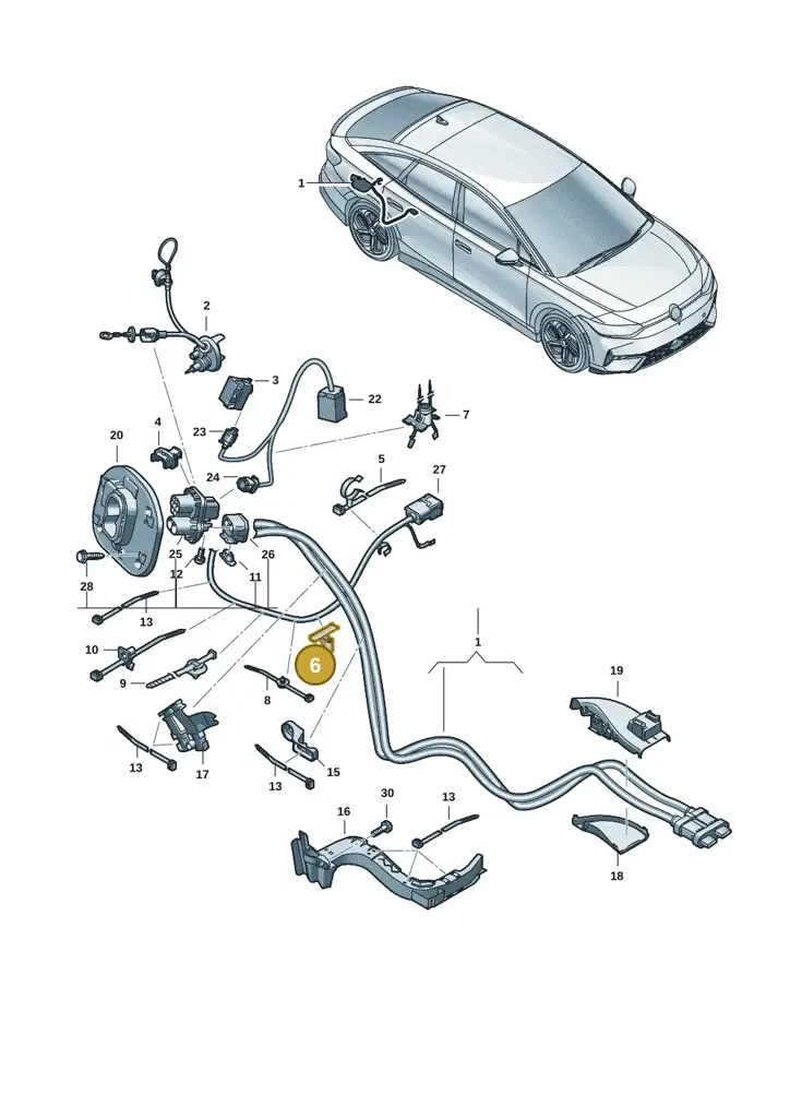 3B0971848H — Volkswagen ID.7 Limousine Pro (2023-) diagram 14b970150, position 6