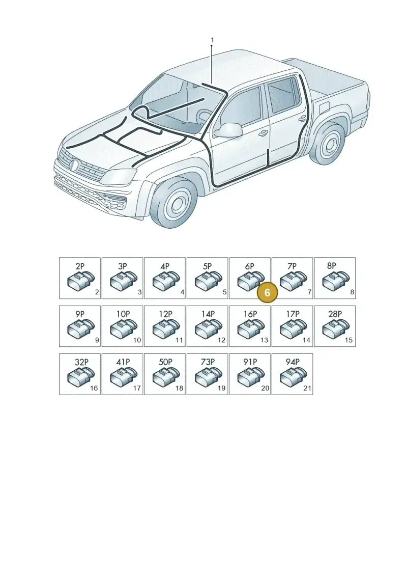 3B0972706 — Volkswagen Amarok twin cab (2016-2022) diagram 894971840, position 6