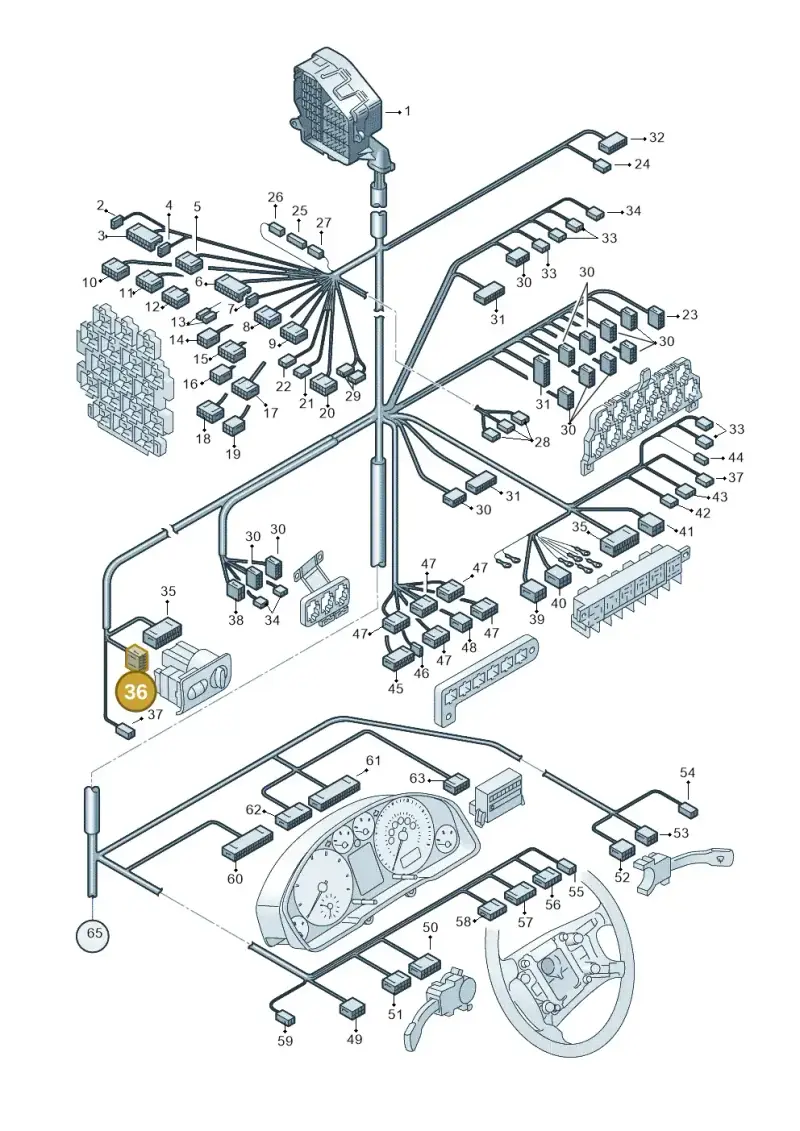 3B0972707 — Audi RS6 qu. (2003-2004) diagram 260971920, position 36