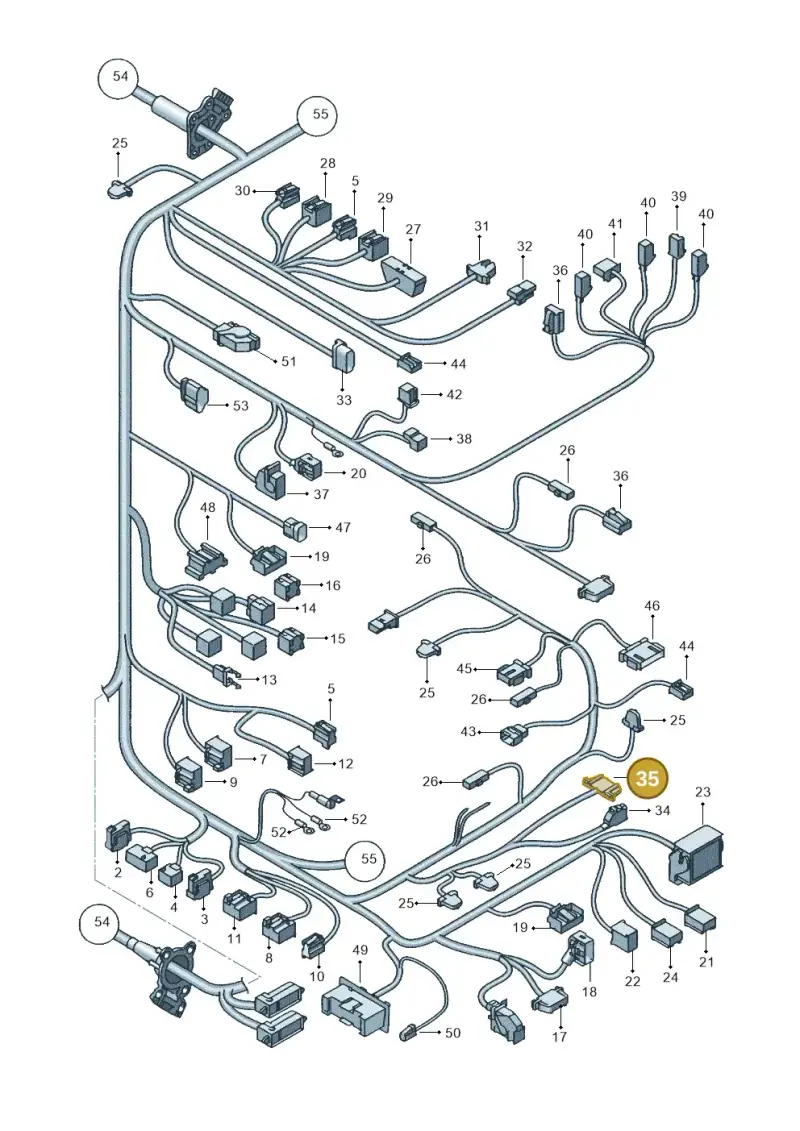 3B0972707 — SEAT Altea XL (2013-) diagram 418971840, position 35