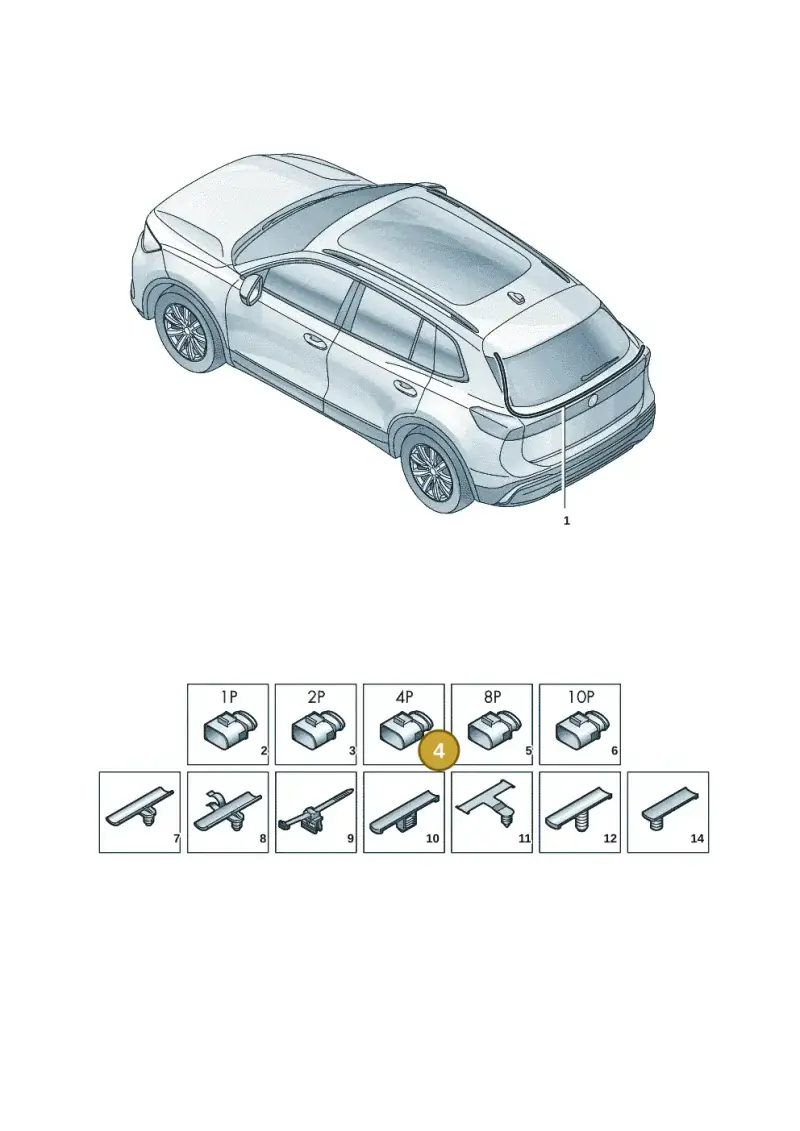 3B0972722 — Volkswagen Tiguan 2.0 (2023-) diagram 57x972810, position 4