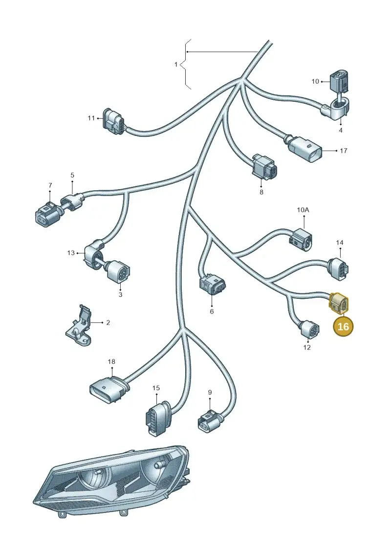 3B0973752A — Volkswagen Touareg (2014-2018) diagram 693971650, position 16