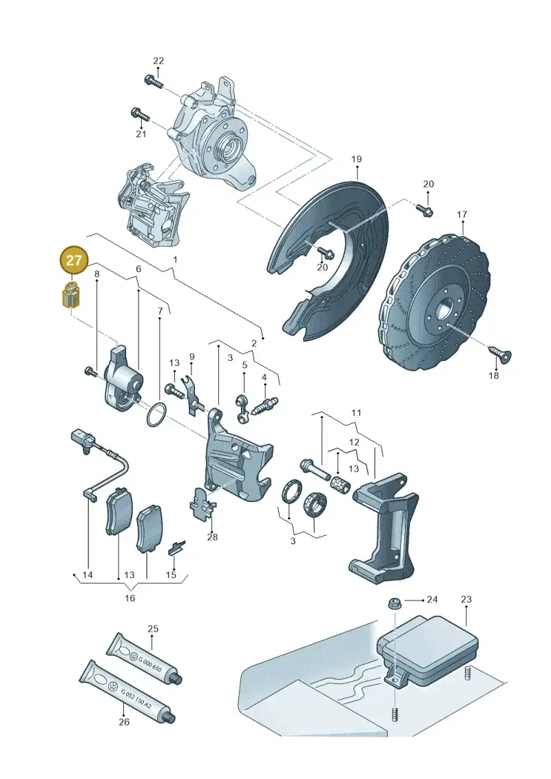 3B0973752A — Audi RS4 Av. qu. 4.2 (2012-2015) diagram 765615700, position 27