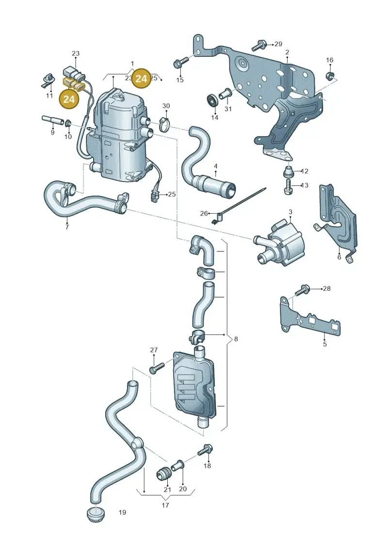 3B0973852A — Volkswagen Touareg (2017-2023) diagram 859261000, position 24